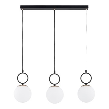 Lámpara colgante LISTER 3xE14/10W/230V negro/blanco
