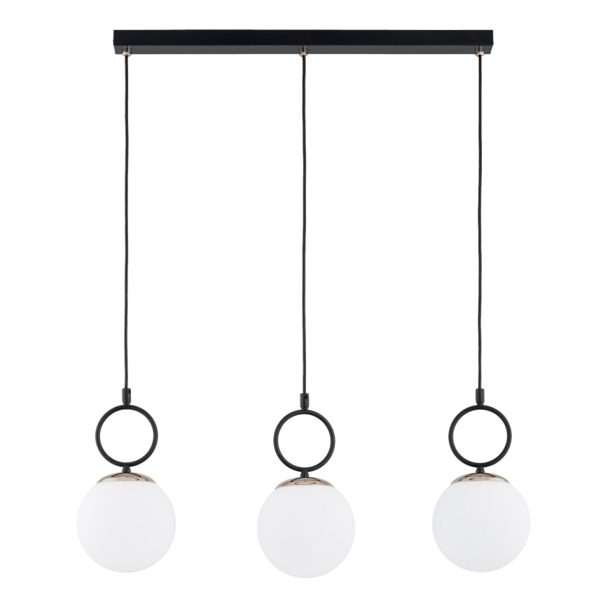Lámpara colgante LISTER 3xE14/10W/230V negro/blanco