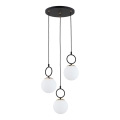 Lámpara colgante LISTER 3xE14/10W/230V negro/blanco
