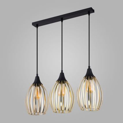 Lámpara colgante LIZA 3xE27/60W/230V