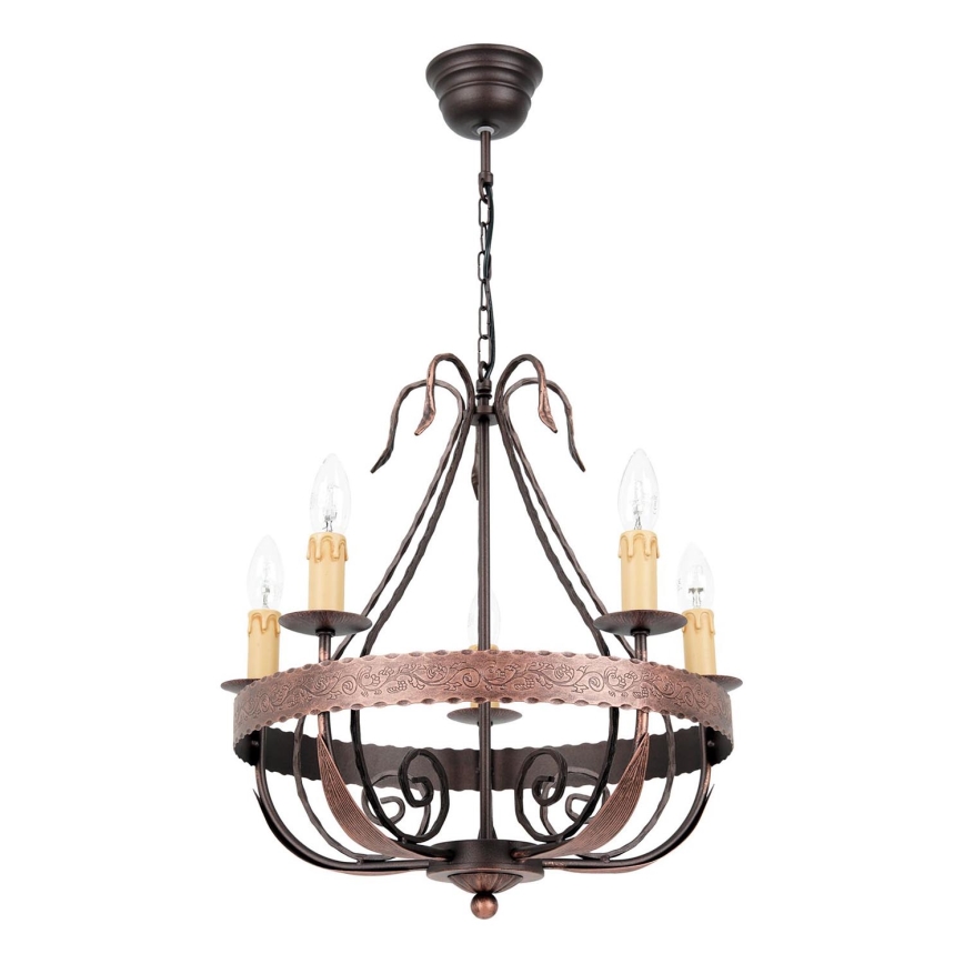 Lámpara colgante LOARA 5xE14/60W/230V