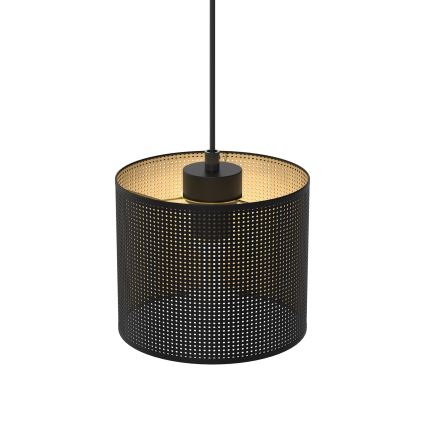 Lámpara colgante LOFT SHADE 1xE27/60W/230V diá. 18 cm negro/dorado