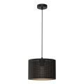 Lámpara colgante LOFT SHADE 1xE27/60W/230V diá. 25 cm negro/dorado