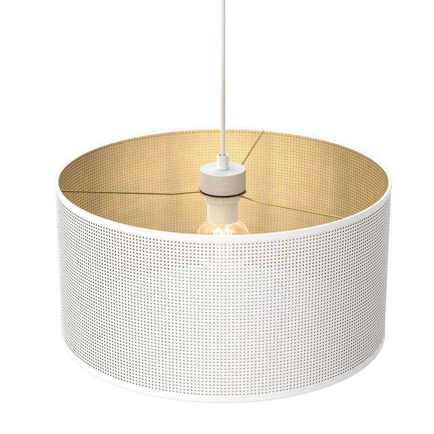 Lámpara colgante LOFT SHADE 1xE27/60W/230V diá. 40 cm blanco/dorado