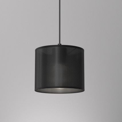 Lámpara colgante con cable LOFT SHADE 1xE27/60W/230V Ø 18 cm negro