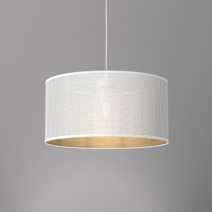 Lámpara colgante con cable LOFT SHADE 1xE27/60W/230V Ø 40 cm blanco/dorado