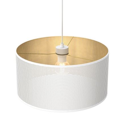 Lámpara colgante con cable LOFT SHADE 1xE27/60W/230V Ø 40 cm blanco/dorado