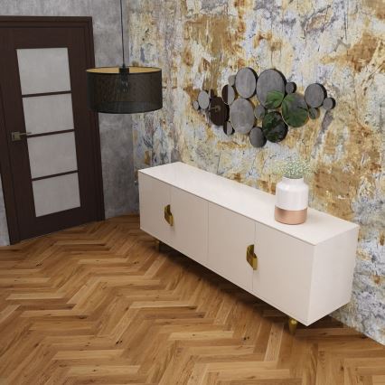 Lámpara colgante con cable LOFT SHADE 1xE27/60W/230V Ø 40 cm negro/dorado