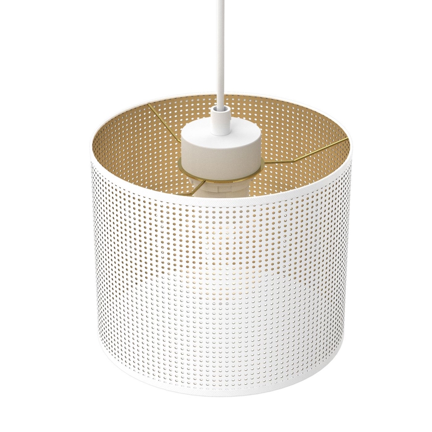 Lámpara colgante con cable LOFT SHADE 5xE27/60W/230V blanco/dorado
