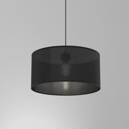 Lámpara colgante con cable LOFT SHADE 1xE27/60W/230V diámetro 40 cm negro