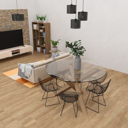 Lámpara colgante con cable LOFT SHADE 3xE27/60W/230V negro