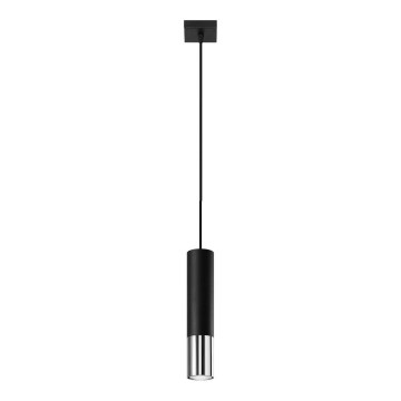 Lámpara colgante LOOPEZ 1xGU10/10W/230V negro/cromo brillante