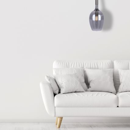 Lámpara colgante LUGANO 1xE14/40W/230V gris