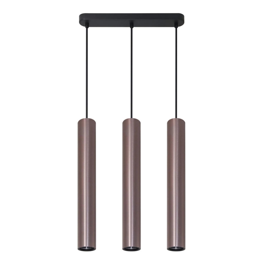 Lámpara colgante LUNGOMARE 3xGU10/10W/230V cromo mate