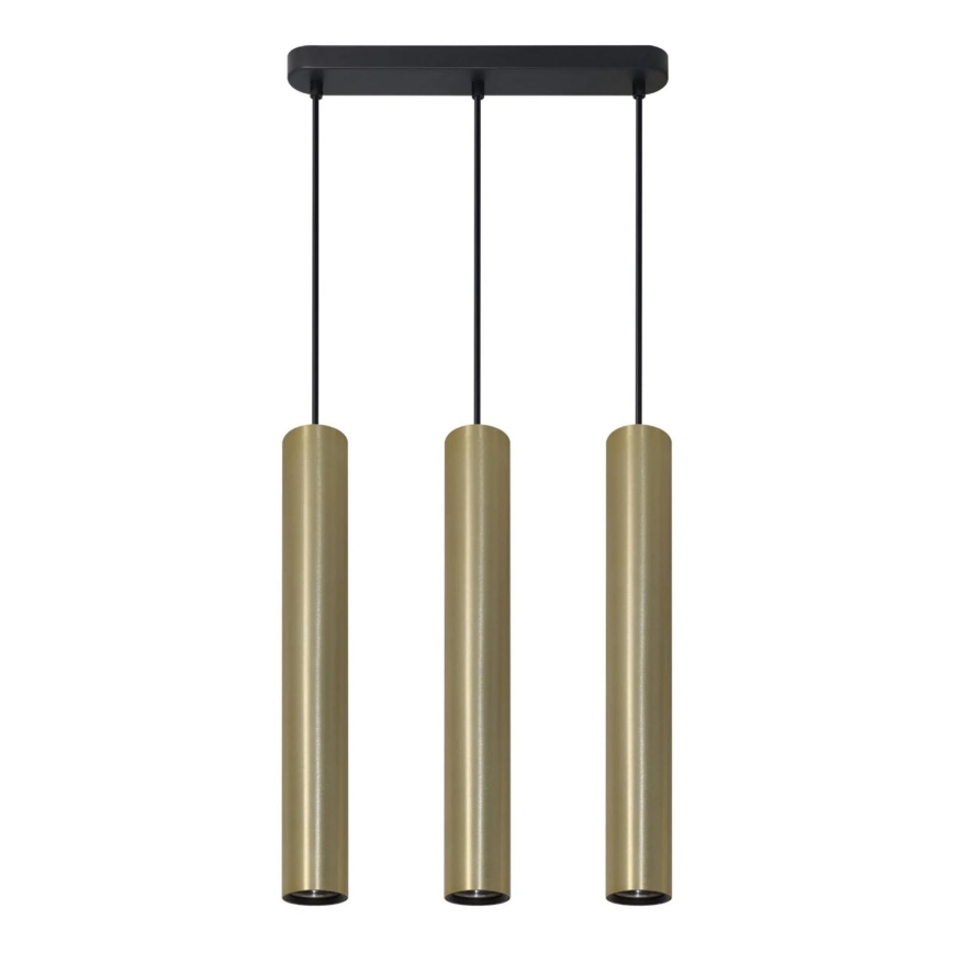 Lámpara colgante LUNGOMARE 3xGU10/10W/230V dorado