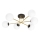 Lámpara colgante MAGNUM 6xE14/10W/230V blanco/dorado/negro