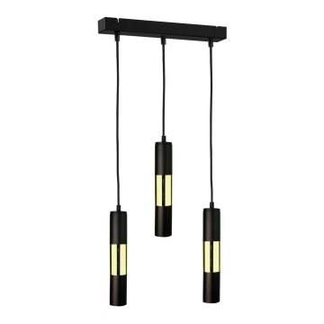 Lámpara colgante MAGNUMA 3xGU10/50W/230V negro/dorado