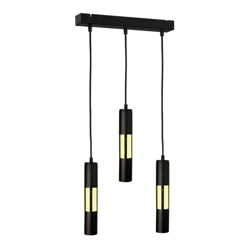 Lámpara colgante MAGNUMA 3xGU10/50W/230V negro/dorado
