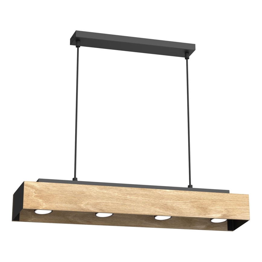 Lámpara colgante MAISON 4xGU10/8W/230V marrón/roble