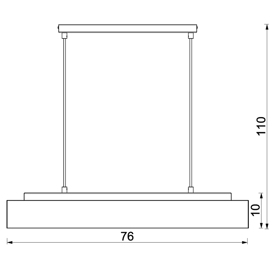 Lámpara colgante MAISON 4xGU10/8W/230V marrón/roble