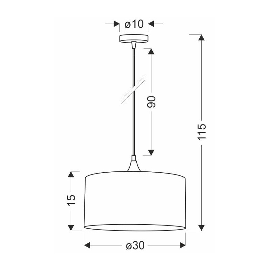 Lámpara colgante MALOTO 1xE27/60W/230V Verde