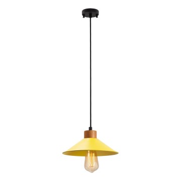 Lámpara colgante MANAVGAT 1xE27/40W/230V amarilla/marrón