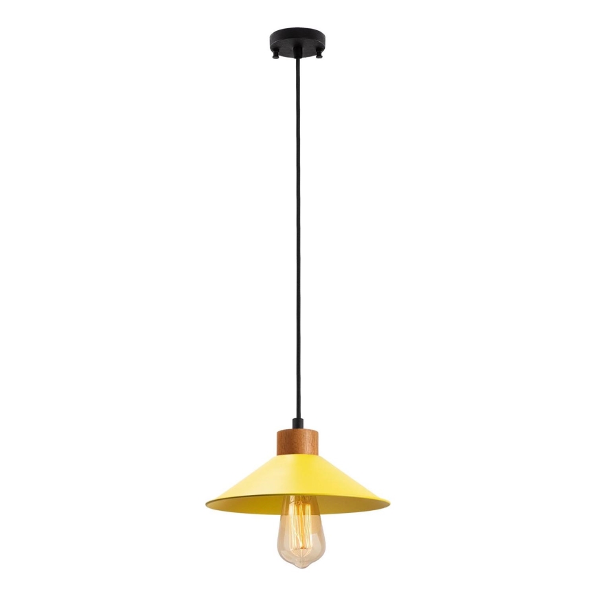 Lámpara colgante MANAVGAT 1xE27/40W/230V amarilla/marrón