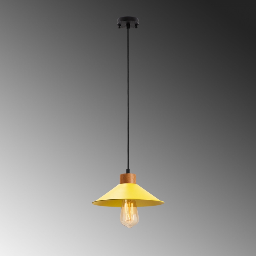 Lámpara colgante MANAVGAT 1xE27/40W/230V amarilla/marrón