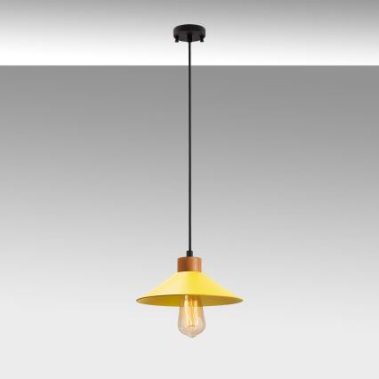 Lámpara colgante MANAVGAT 1xE27/40W/230V amarilla/marrón
