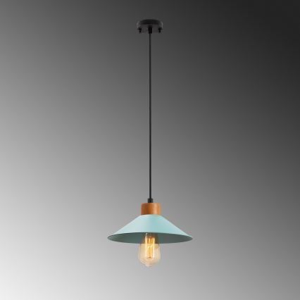 Lámpara colgante MANAVGAT 1xE27/40W/230V azul/marrón