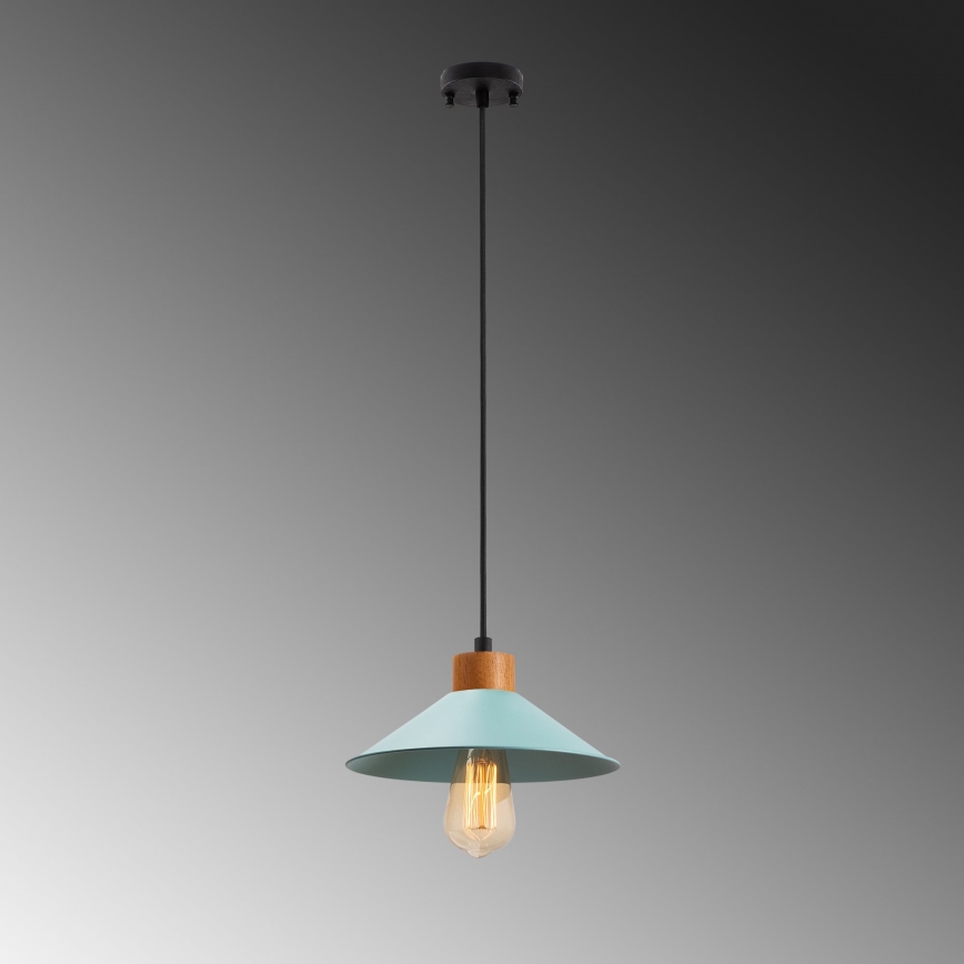 Lámpara colgante MANAVGAT 1xE27/40W/230V azul/marrón