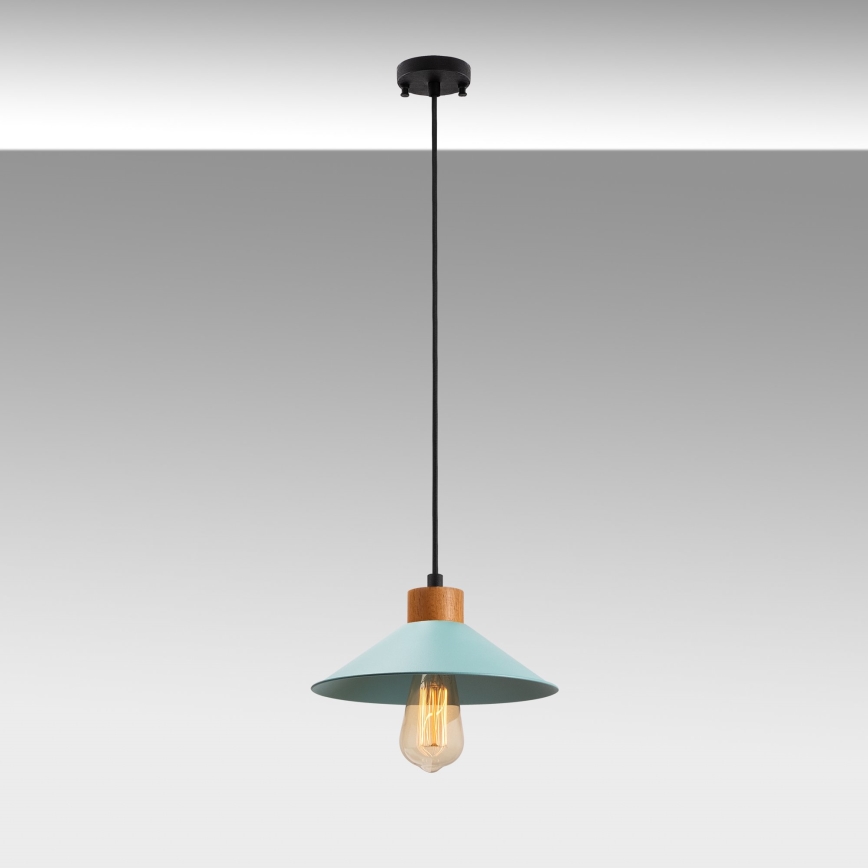 Lámpara colgante MANAVGAT 1xE27/40W/230V azul/marrón