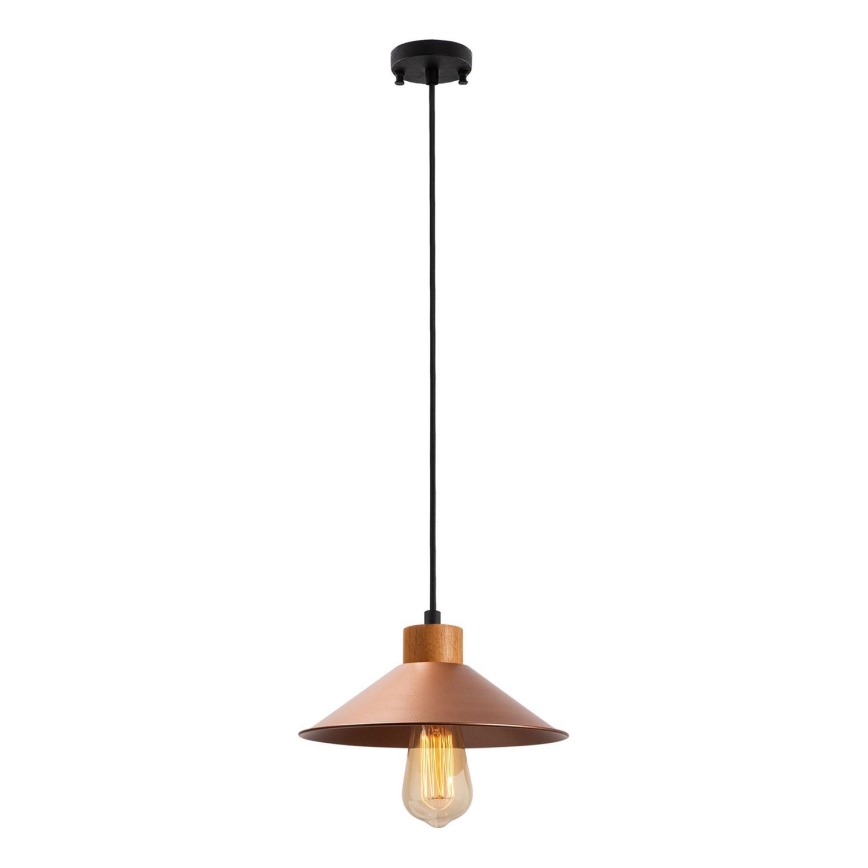 Lámpara colgante MANAVGAT 1xE27/40W/230V cobre/marrón