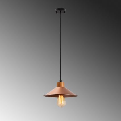Lámpara colgante MANAVGAT 1xE27/40W/230V cobre/marrón