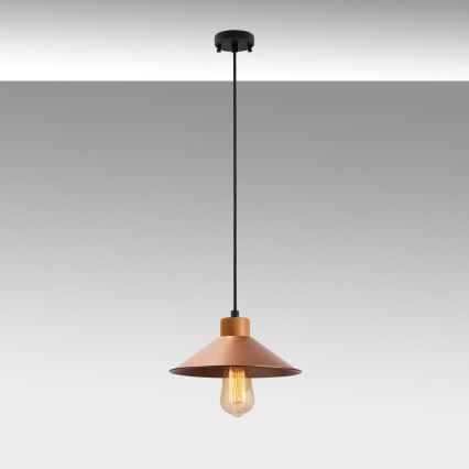 Lámpara colgante MANAVGAT 1xE27/40W/230V cobre/marrón