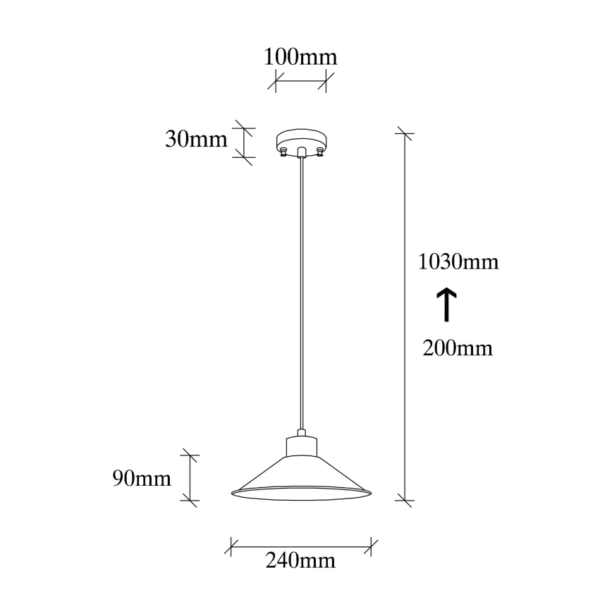 Lámpara colgante MANAVGAT 1xE27/40W/230V cobre/marrón