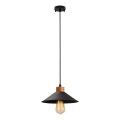 Lámpara colgante MANAVGAT 1xE27/40W/230V negra/marrón