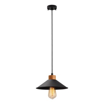 Lámpara colgante MANAVGAT 1xE27/40W/230V negra/marrón