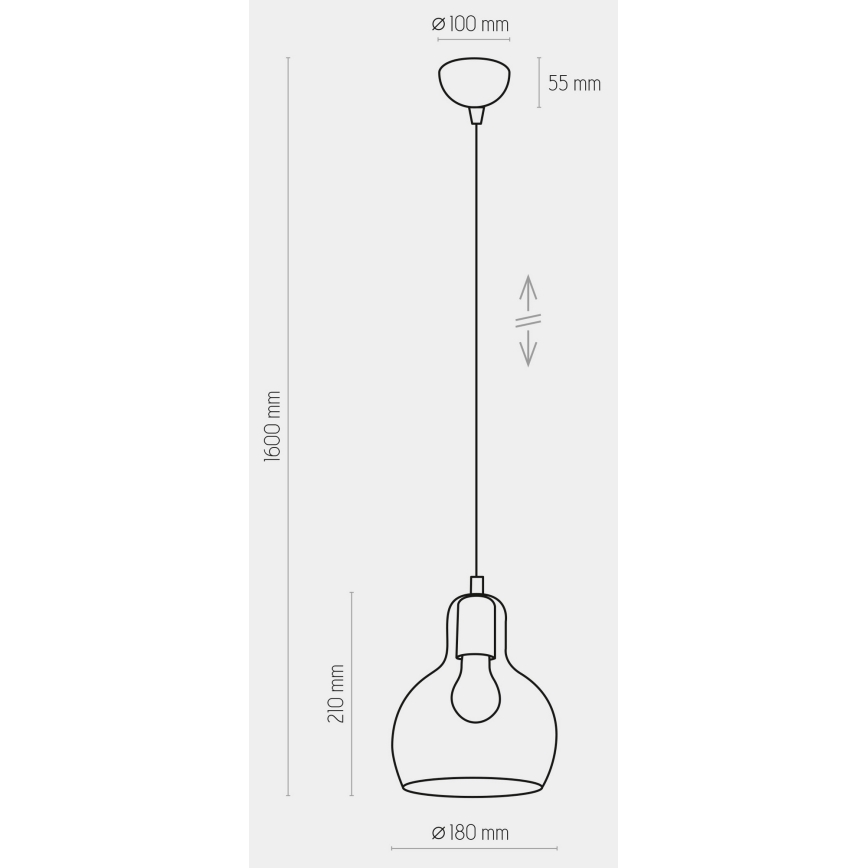 Lámpara colgante MANGO 1xE27/60W/230V