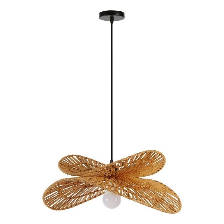 Lámpara colgante MARIPOSA 1xE27/40W/230V diá. 50 cm yute
