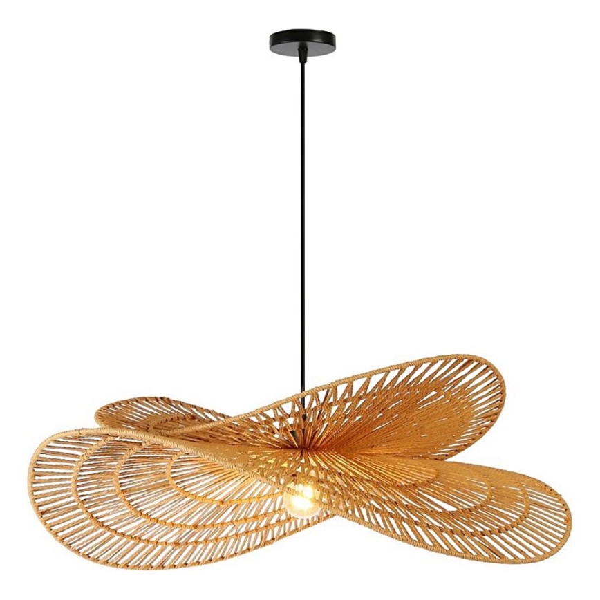 Lámpara colgante MARIPOSA 1xE27/40W/230V diá. 80 cm yute