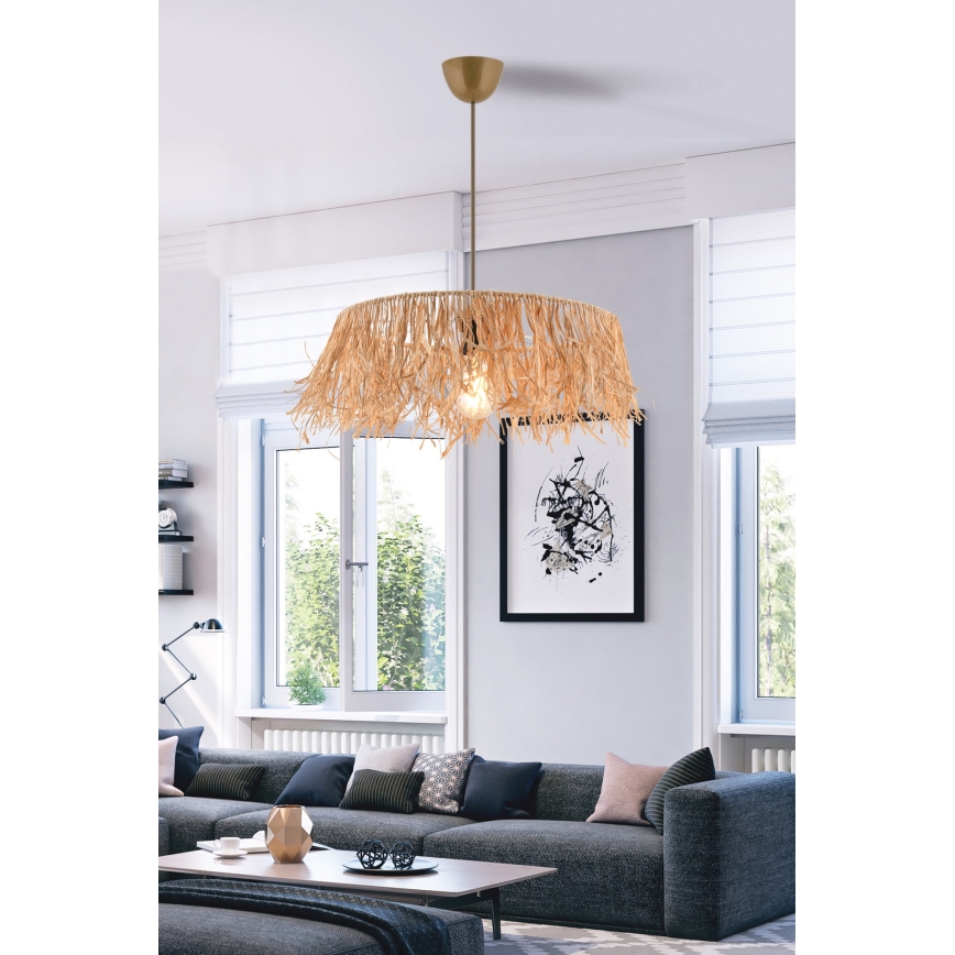 Lámpara colgante MARISKA 1xE27/40W/230V rafia