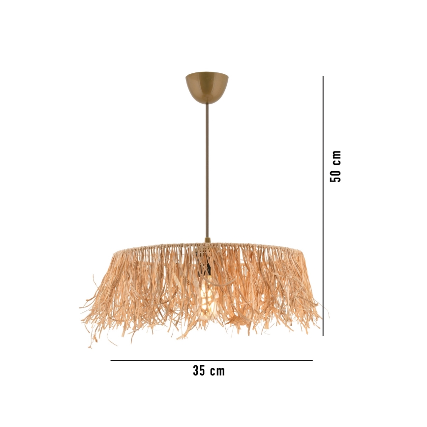 Lámpara colgante MARISKA 1xE27/40W/230V rafia