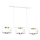 Lámpara colgante MARTI 3xE27/15W/230V blanco/dorado