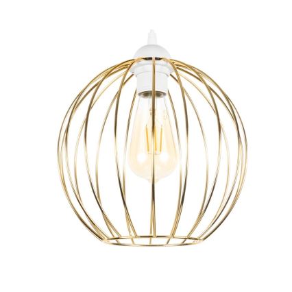 Lámpara colgante MATT 2xE27/60W/230V araña blanco/dorado