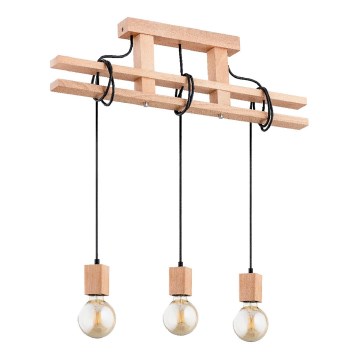 Lámpara colgante MAXXY 3xE27/15W/230V beige