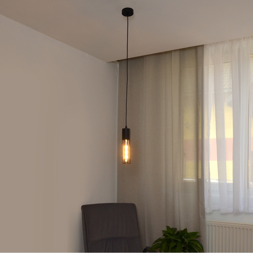 Lámpara colgante MELODY 1xE27/15W/230V negro