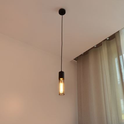 Lámpara colgante MELODY 1xE27/15W/230V negro