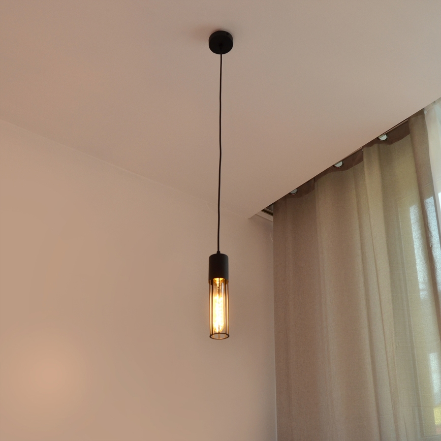 Lámpara colgante MELODY 1xE27/15W/230V negro