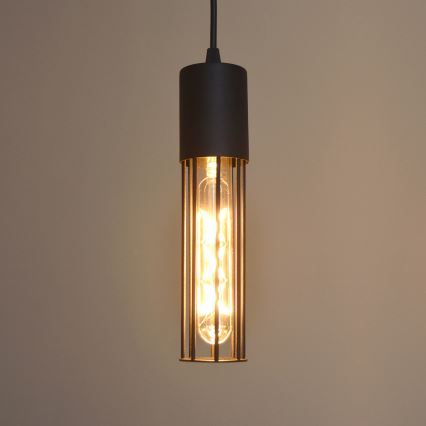Lámpara colgante MELODY 1xE27/15W/230V negro